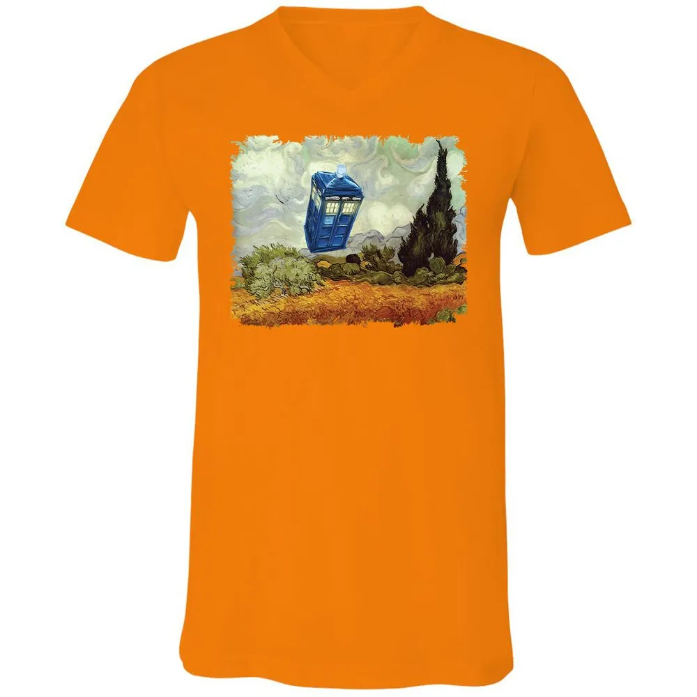Unisex V-Neck T-Shirt - VD6FTRWC - Orange - 11