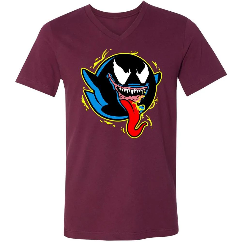 Unisex V-Neck T-Shirt - PJPCYZ2X - Maroon - 6