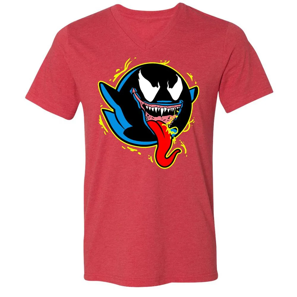 Unisex V-Neck T-Shirt - PJPCYZ2X - Heather Red - 16
