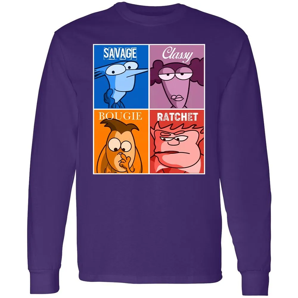 Long Sleeve T-Shirt - 2457RDYW - Purple - 13