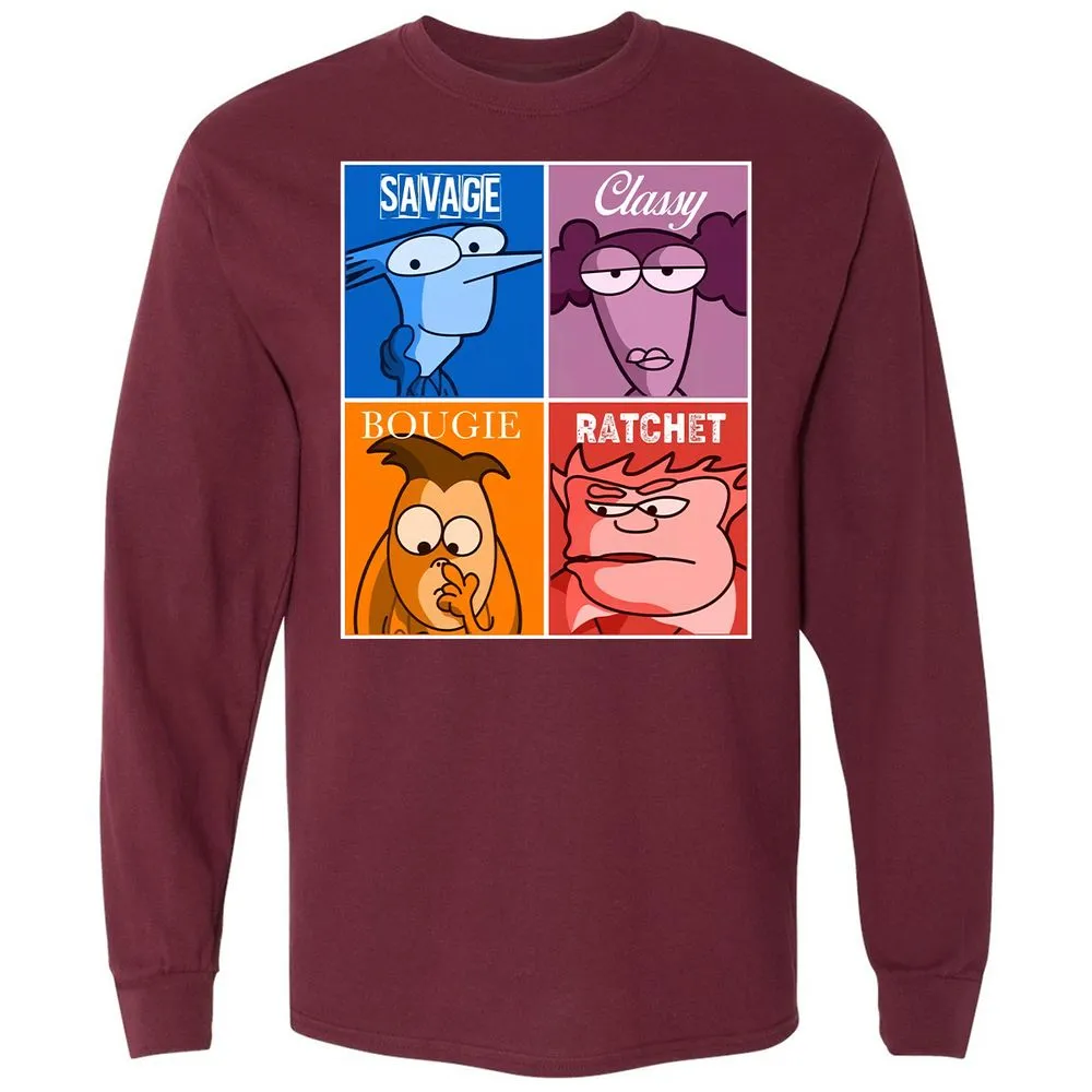 Long Sleeve T-Shirt - 2457RDYW - Maroon - 11