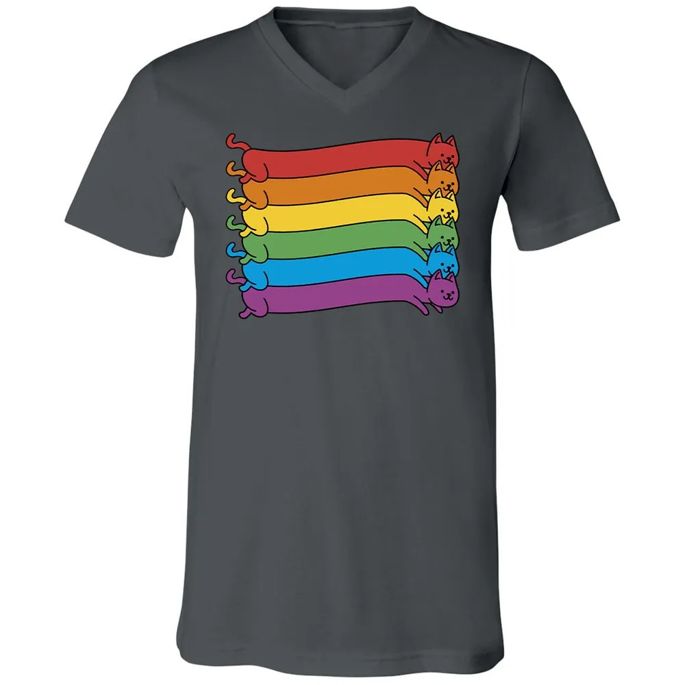 Unisex V-Neck T-Shirt - 6SH7MYTG - Asphalt - 12