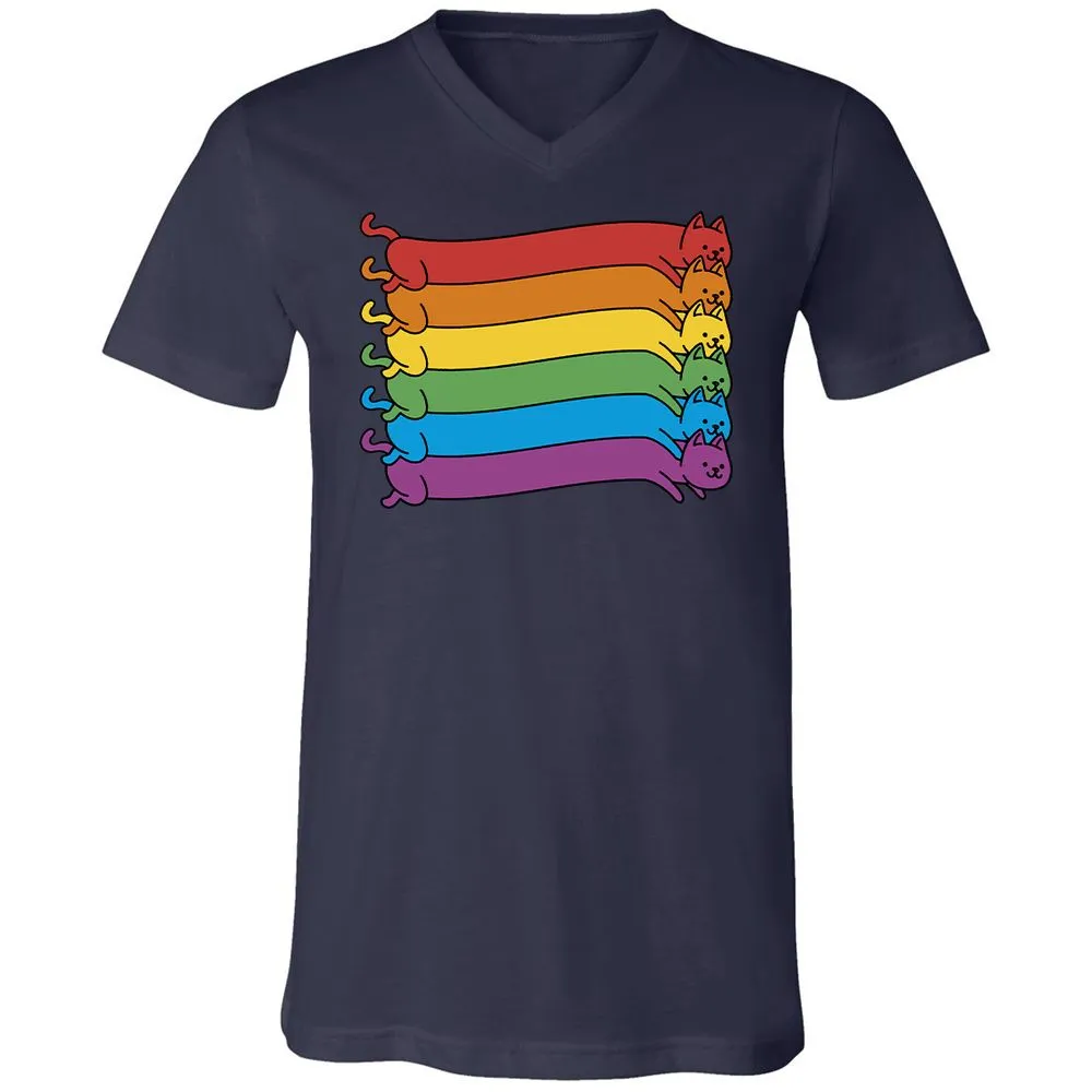 Unisex V-Neck T-Shirt - 6SH7MYTG - Navy - 2