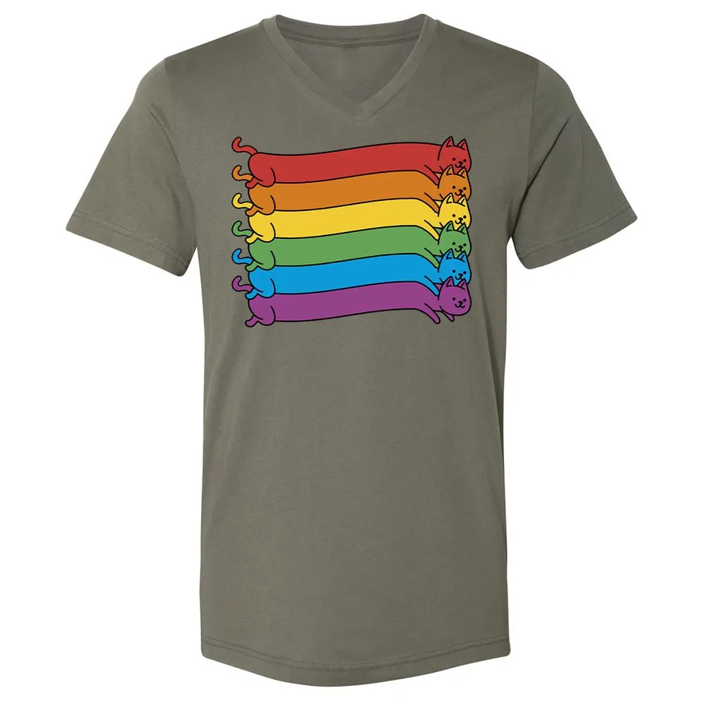 Unisex V-Neck T-Shirt - 6SH7MYTG - Military Green - 10