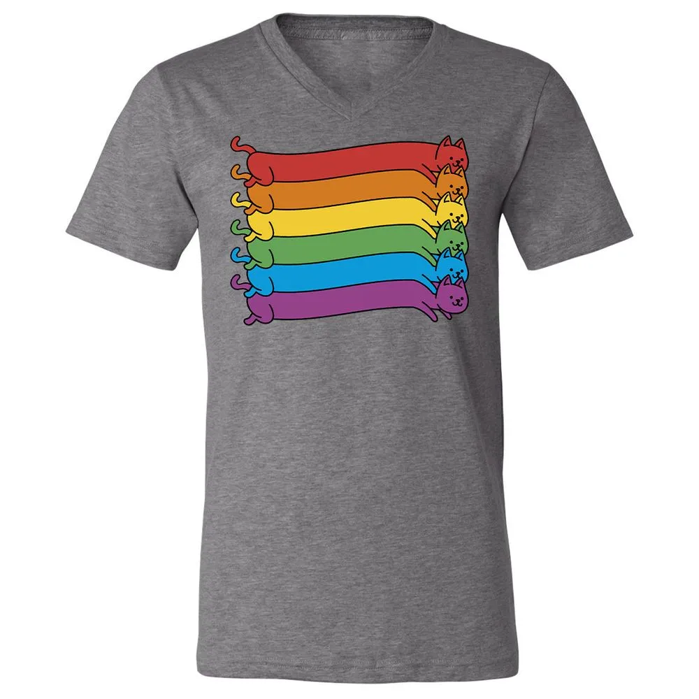 Unisex V-Neck T-Shirt - 6SH7MYTG - Deep Heather - 13