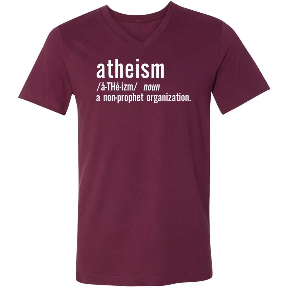 Unisex V-Neck T-Shirt - VLFQDVBP - Maroon - 6