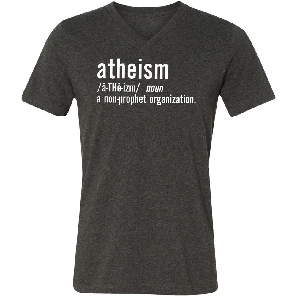 Unisex V-Neck T-Shirt - VLFQDVBP - Dark Grey Heather - 8