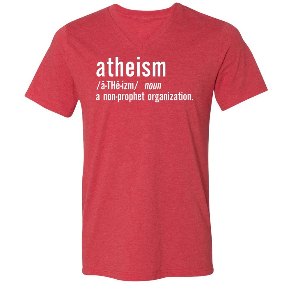 Unisex V-Neck T-Shirt - VLFQDVBP - Heather Red - 16