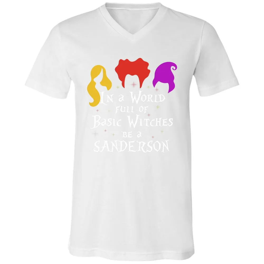 Unisex V-Neck T-Shirt - HUSEQHXB - White - 5