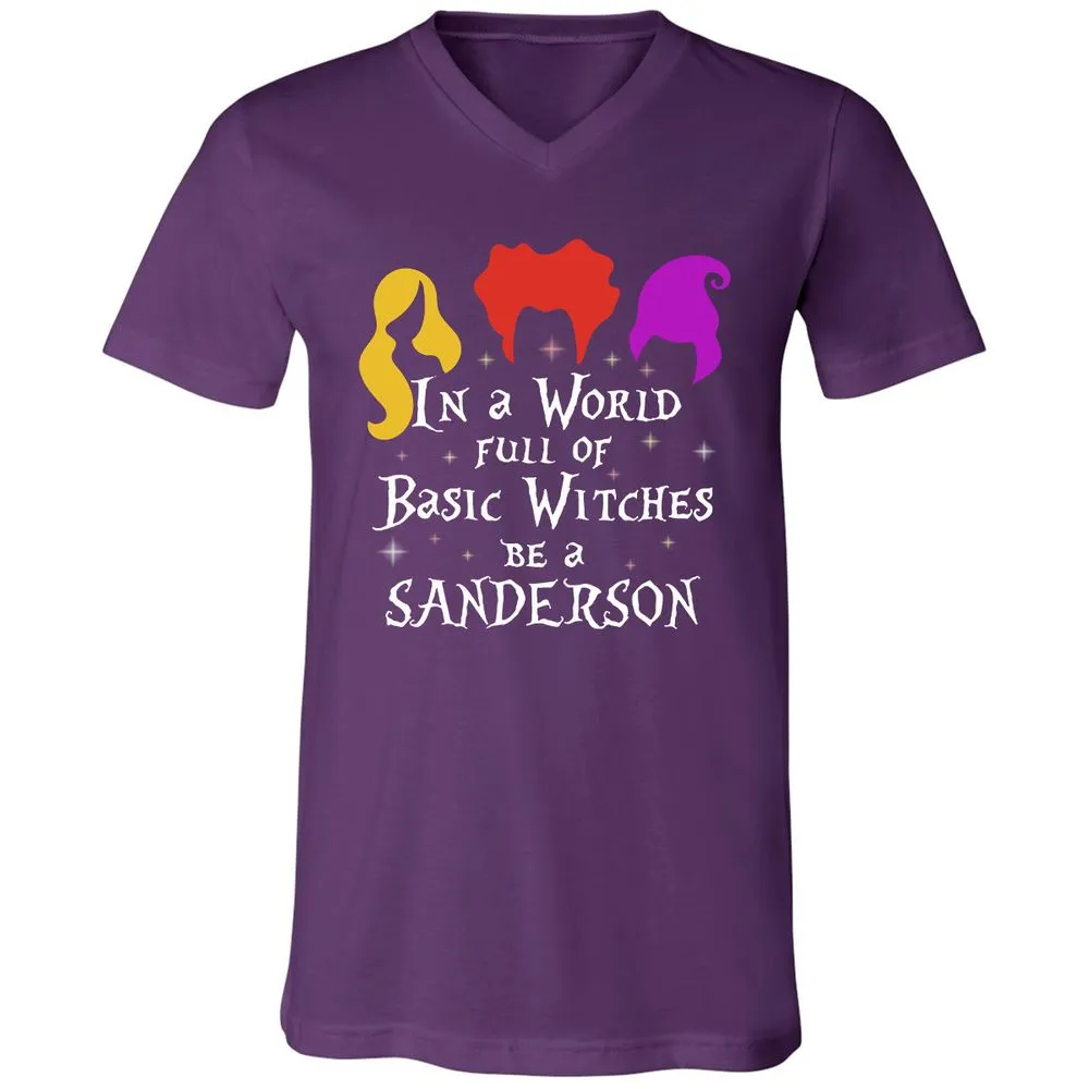 Unisex V-Neck T-Shirt - HUSEQHXB - Team Purple - 9