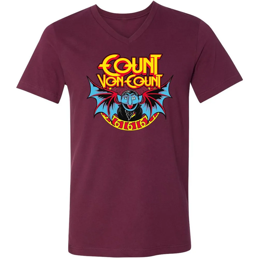 Unisex V-Neck T-Shirt - 88PZ5G9U - Maroon - 6