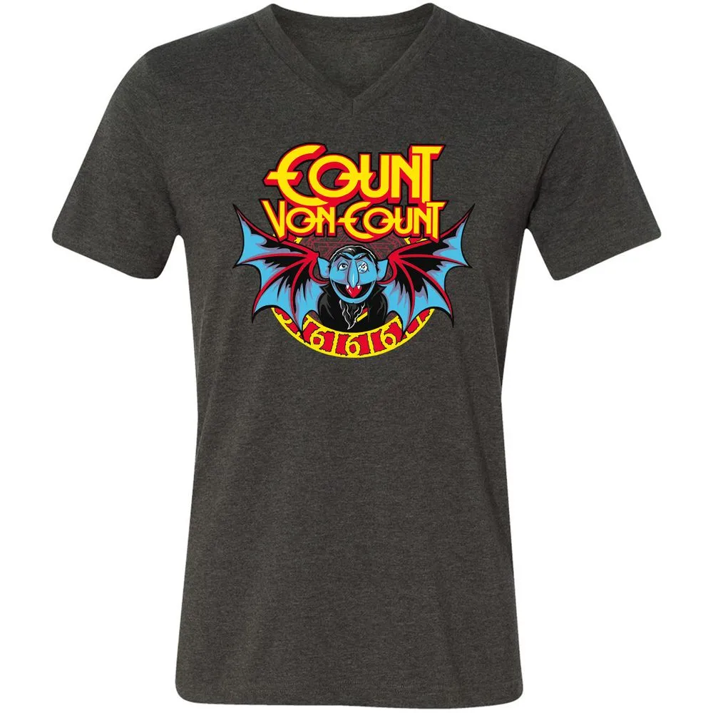 Unisex V-Neck T-Shirt - 88PZ5G9U - Dark Grey Heather - 8