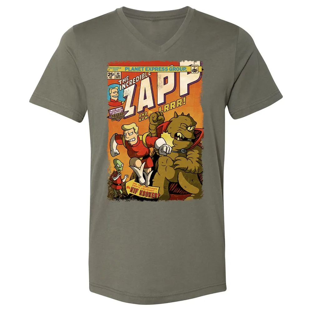 Unisex V-Neck T-Shirt - NPD6H9JB - Military Green - 10