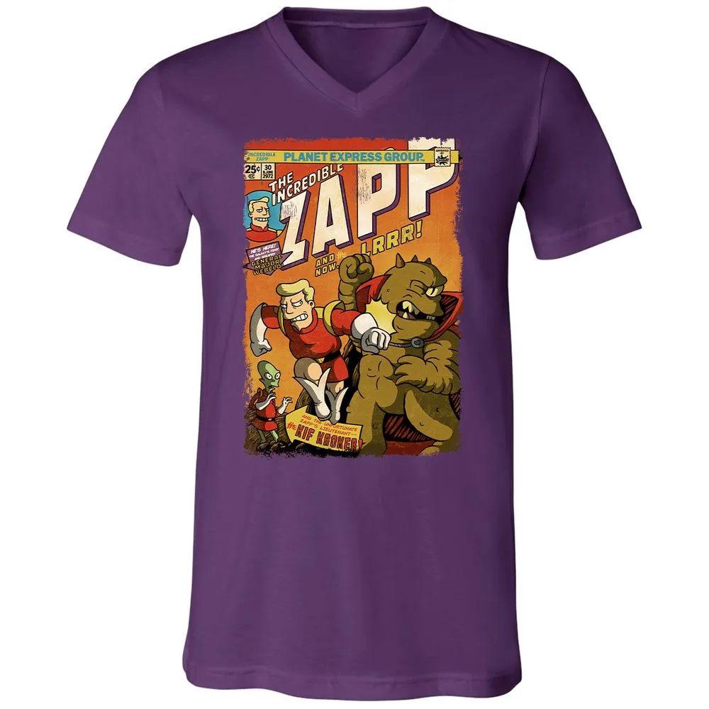 Unisex V-Neck T-Shirt - NPD6H9JB - Team Purple - 9
