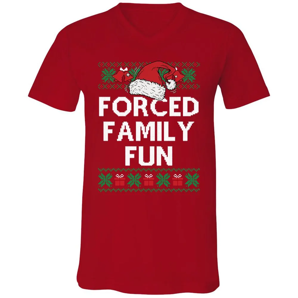 Unisex V-Neck T-Shirt - SEZ4GKKC - Red - 3
