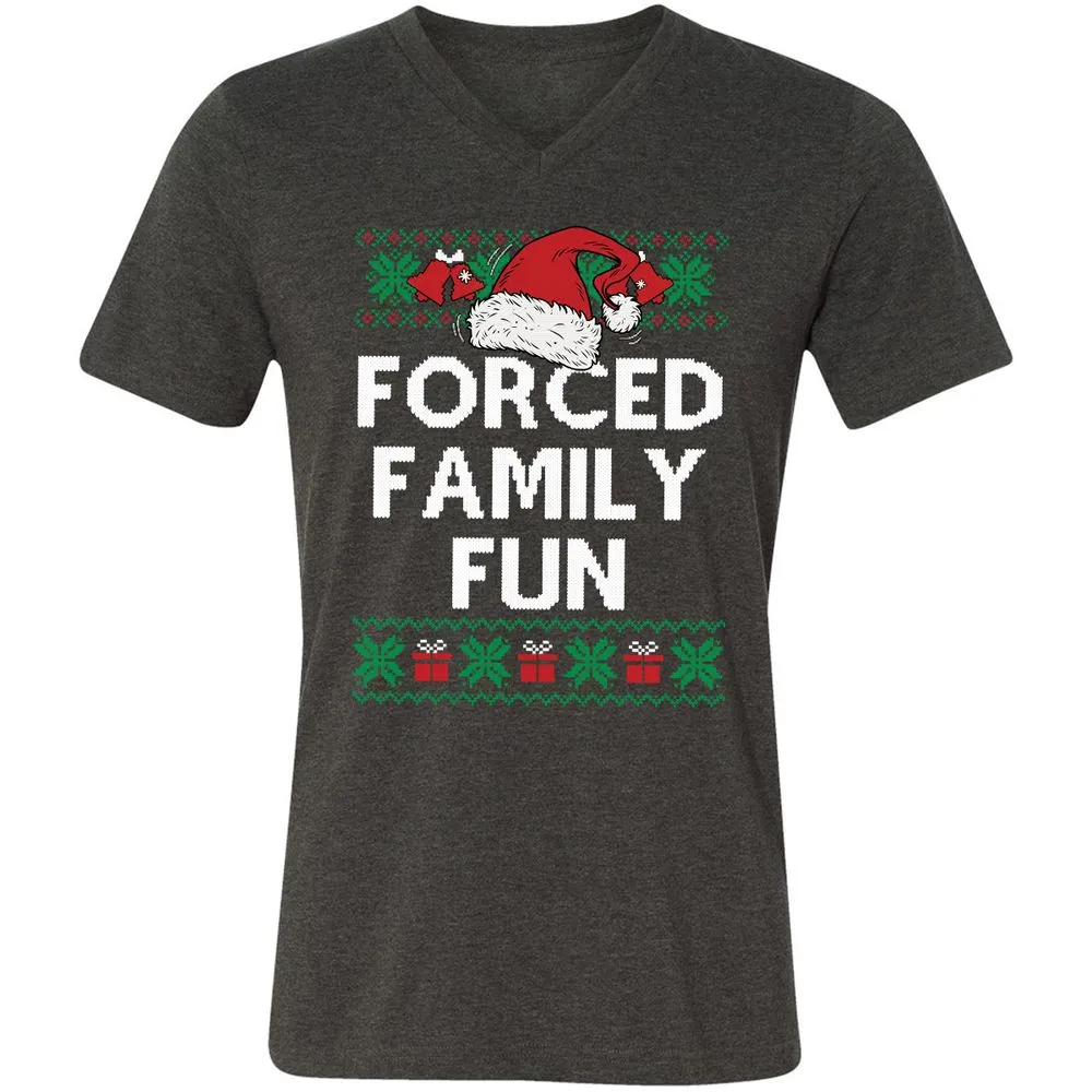Unisex V-Neck T-Shirt - SEZ4GKKC - Dark Grey Heather - 8