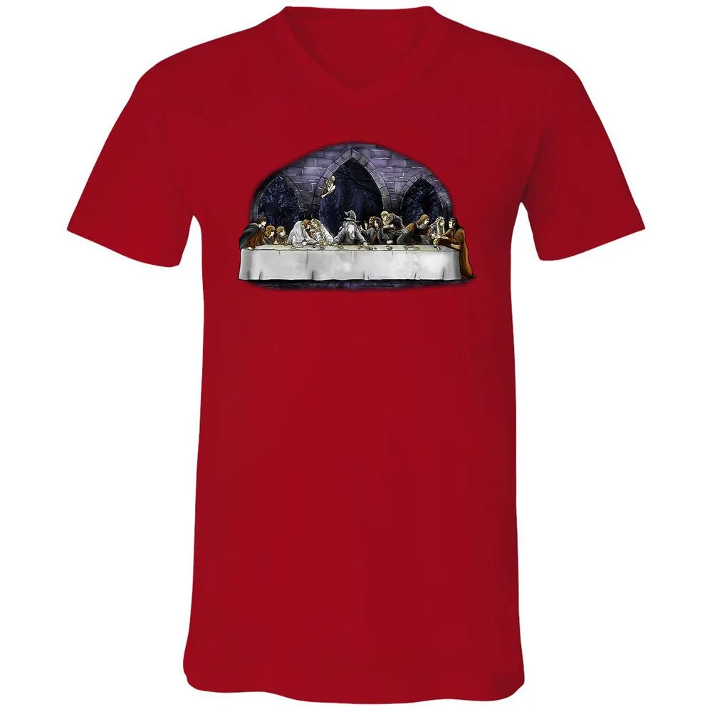 Unisex V-Neck T-Shirt - 6DTVNFTQ - Red - 3