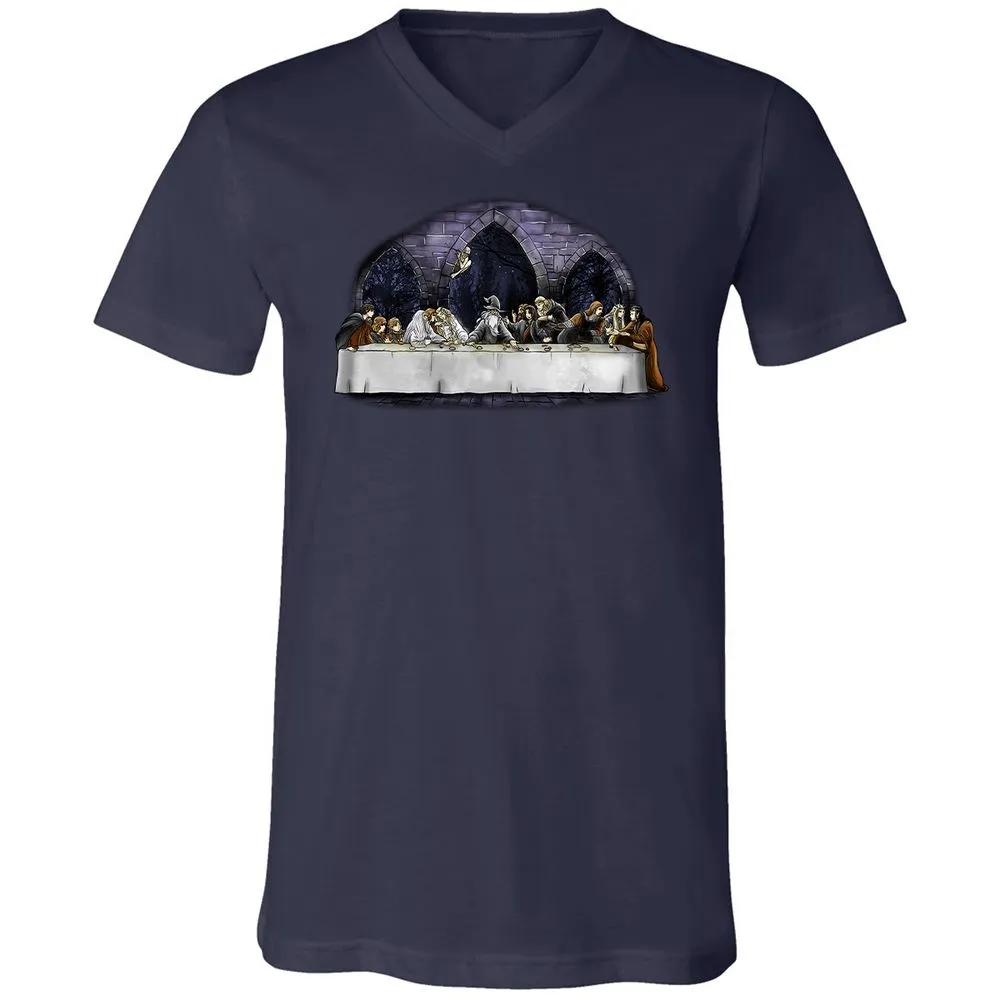 Unisex V-Neck T-Shirt - 6DTVNFTQ - Navy - 2