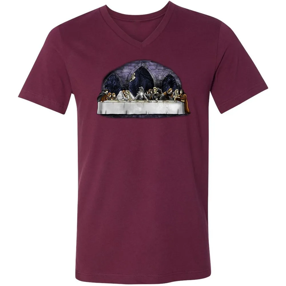 Unisex V-Neck T-Shirt - 6DTVNFTQ - Maroon - 6