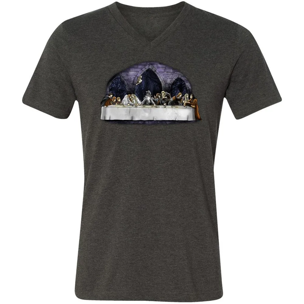 Unisex V-Neck T-Shirt - 6DTVNFTQ - Dark Grey Heather - 8