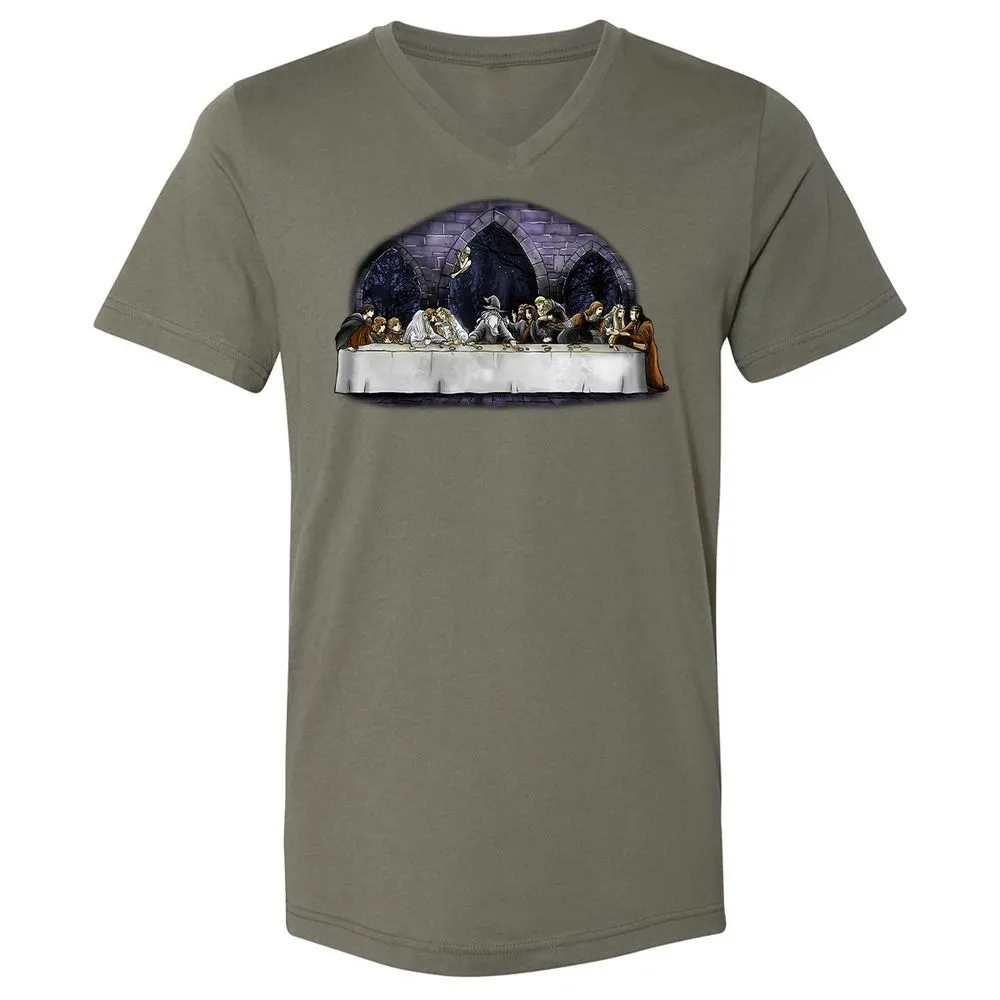 Unisex V-Neck T-Shirt - 6DTVNFTQ - Military Green - 10