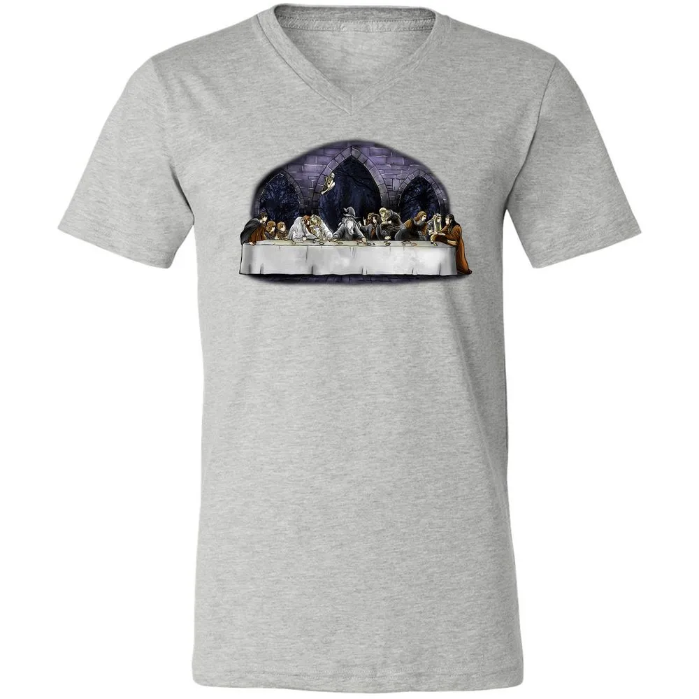 Unisex V-Neck T-Shirt - 6DTVNFTQ - Athletic Heather - 7