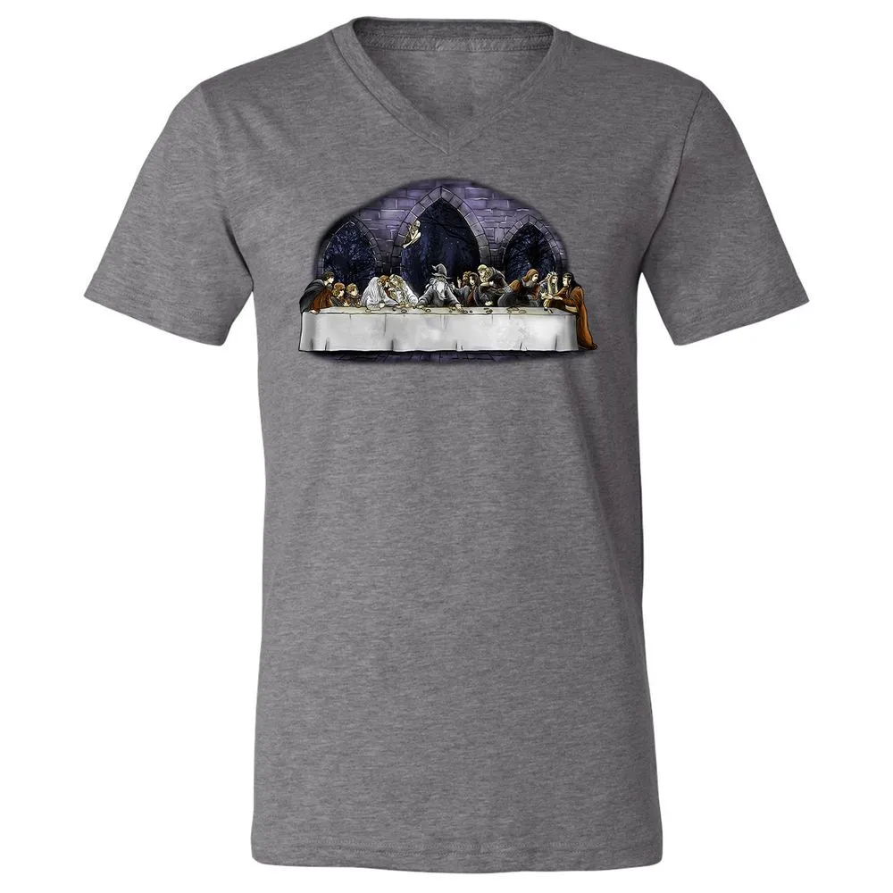 Unisex V-Neck T-Shirt - 6DTVNFTQ - Deep Heather - 13