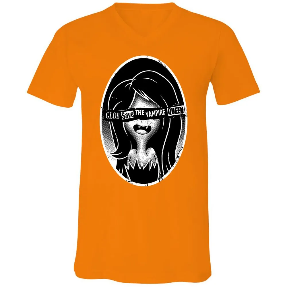 Unisex V-Neck T-Shirt - XGQY5MLQ - Orange - 11