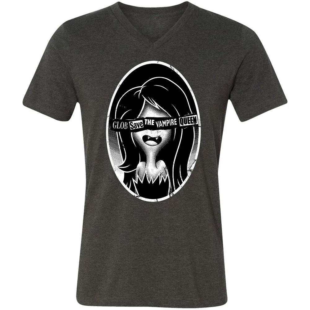 Unisex V-Neck T-Shirt - XGQY5MLQ - Dark Grey Heather - 8