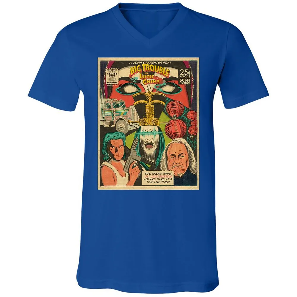 Unisex V-Neck T-Shirt - XYU8TWD1 - True Royal - 4