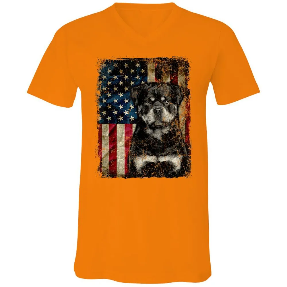 Unisex V-Neck T-Shirt - AXD486L6 - Orange - 11