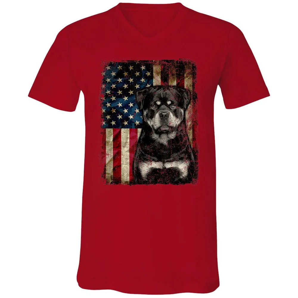 Unisex V-Neck T-Shirt - AXD486L6 - Red - 3