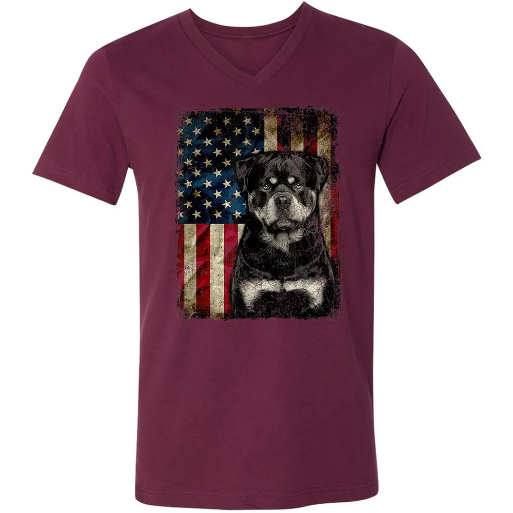 Unisex V-Neck T-Shirt - AXD486L6 - Maroon - 6