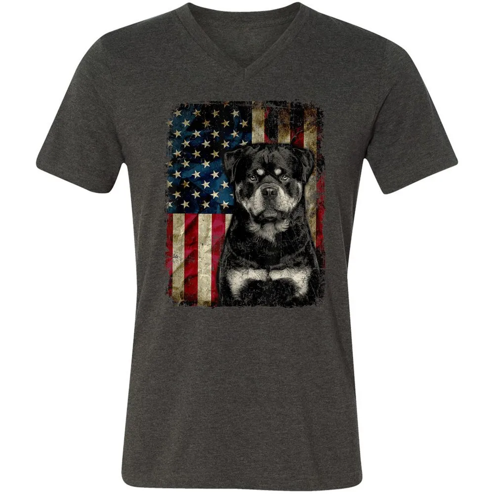Unisex V-Neck T-Shirt - AXD486L6 - Dark Grey Heather - 8