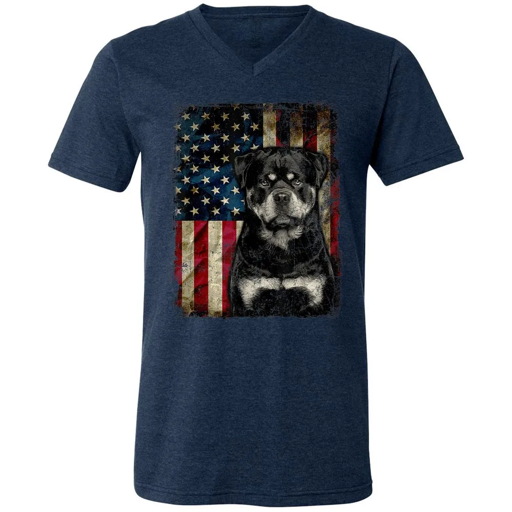 Unisex V-Neck T-Shirt - AXD486L6 - Heather Navy - 15