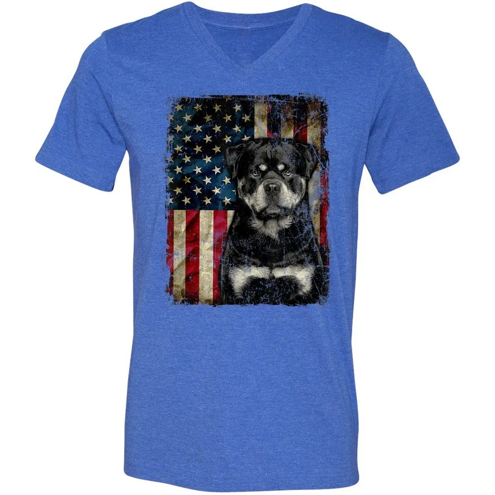 Unisex V-Neck T-Shirt - AXD486L6 - Heather True Royal - 14