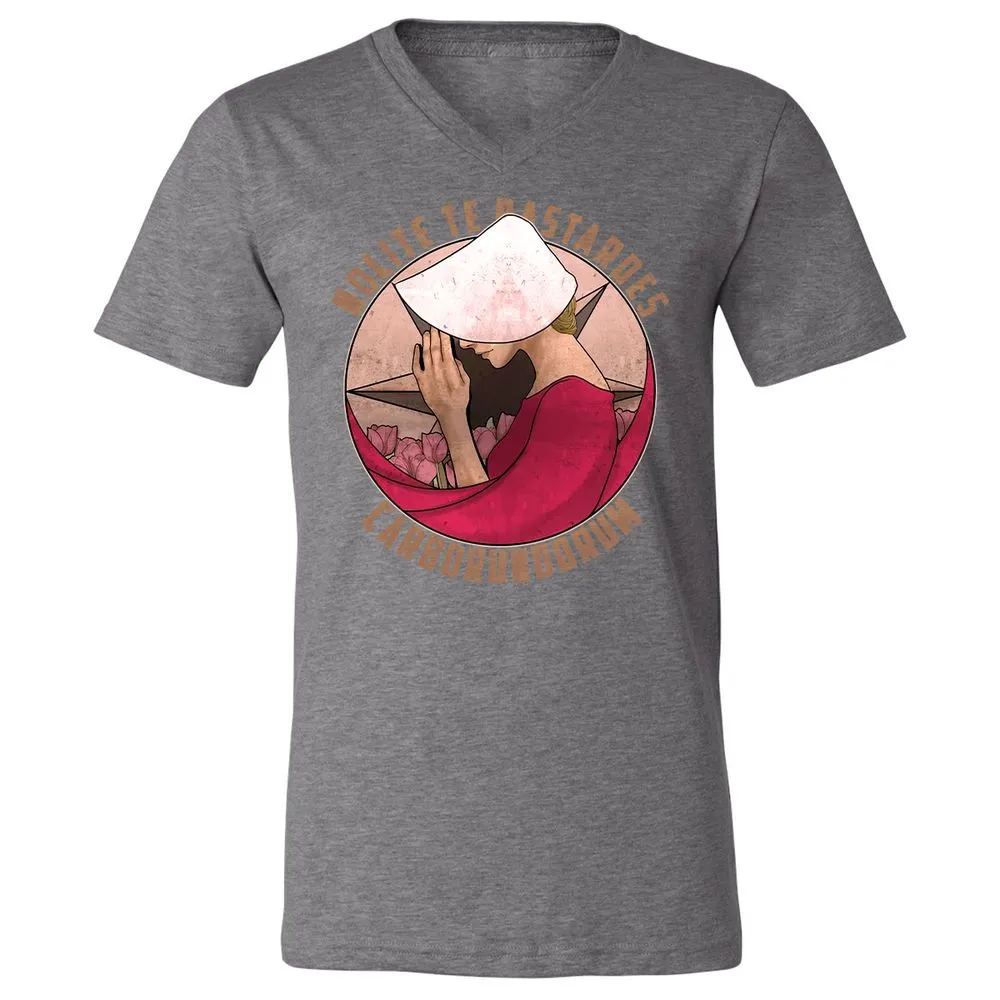 Unisex V-Neck T-Shirt - 3ZPS6SK8 - Deep Heather - 13