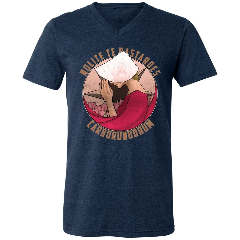 Unisex V-Neck T-Shirt - 3ZPS6SK8 - Heather Navy - 15