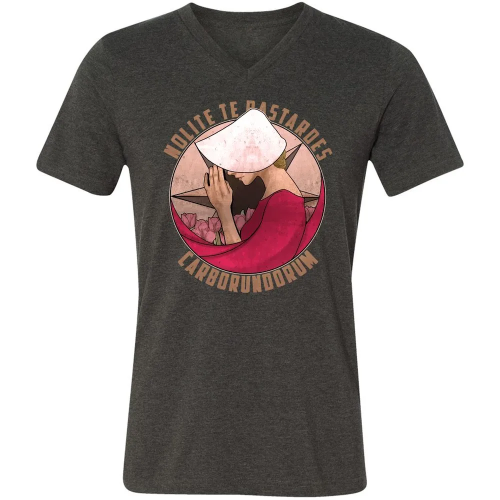 Unisex V-Neck T-Shirt - 3ZPS6SK8 - Dark Grey Heather - 8