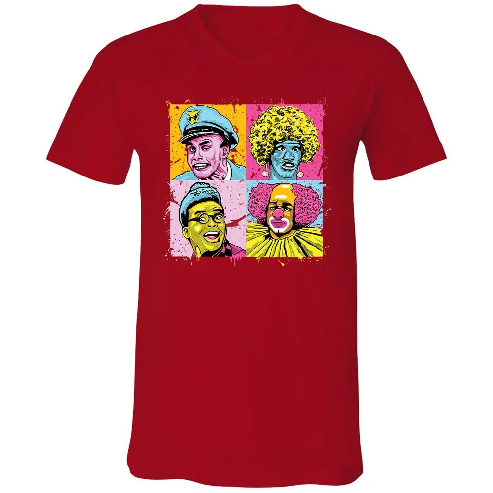 Unisex V-Neck T-Shirt - RRNSPXW5 - Red - 3