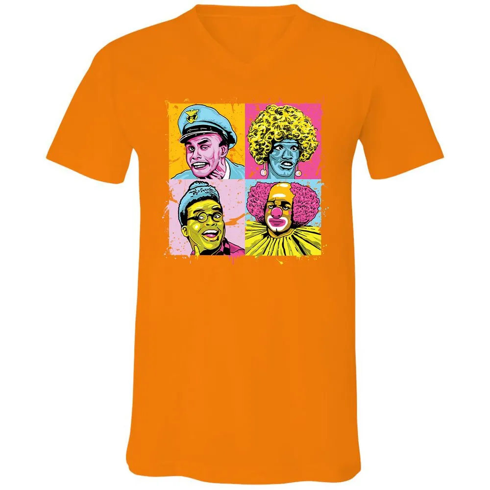 Unisex V-Neck T-Shirt - RRNSPXW5 - Orange - 11