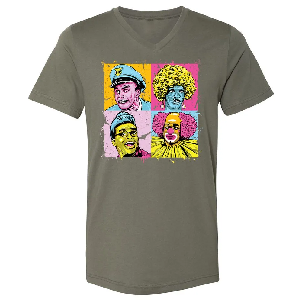 Unisex V-Neck T-Shirt - RRNSPXW5 - Military Green - 10