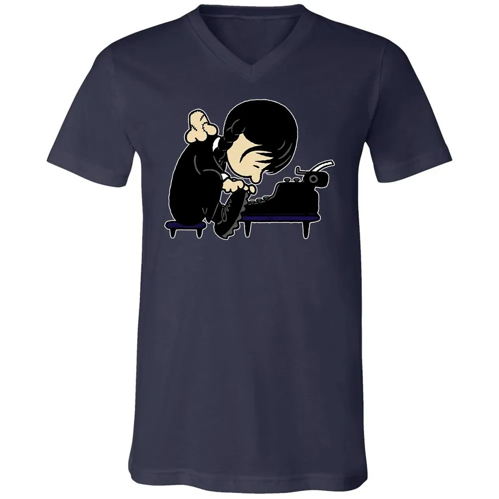 Unisex V-Neck T-Shirt - XN2BHXFV - Navy - 2