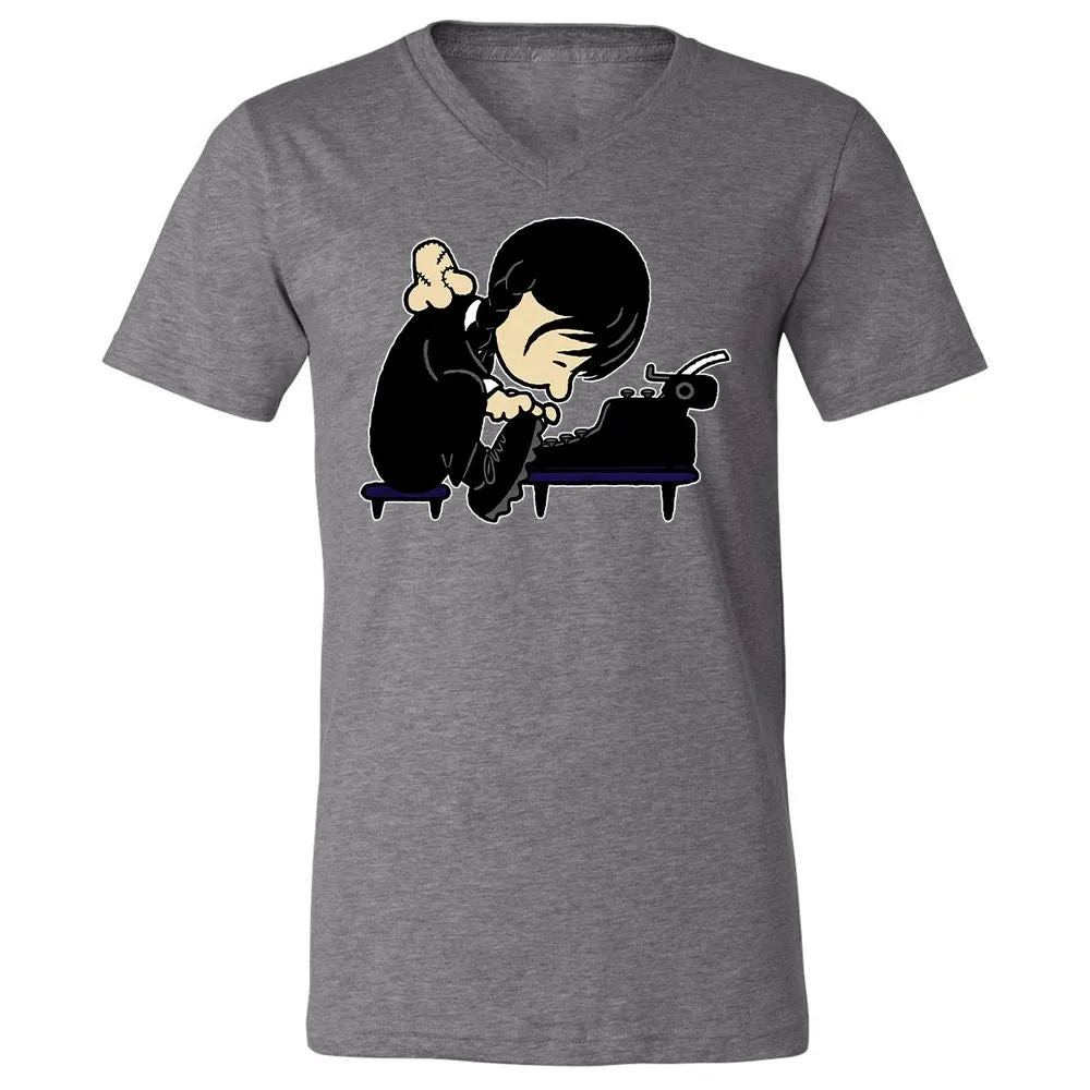 Unisex V-Neck T-Shirt - XN2BHXFV - Deep Heather - 13