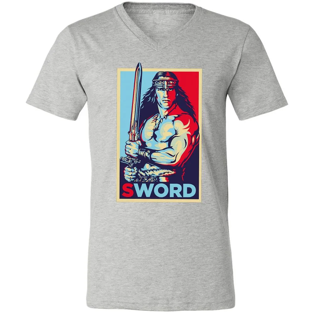 Unisex V-Neck T-Shirt - K8JV657Z - Athletic Heather - 7