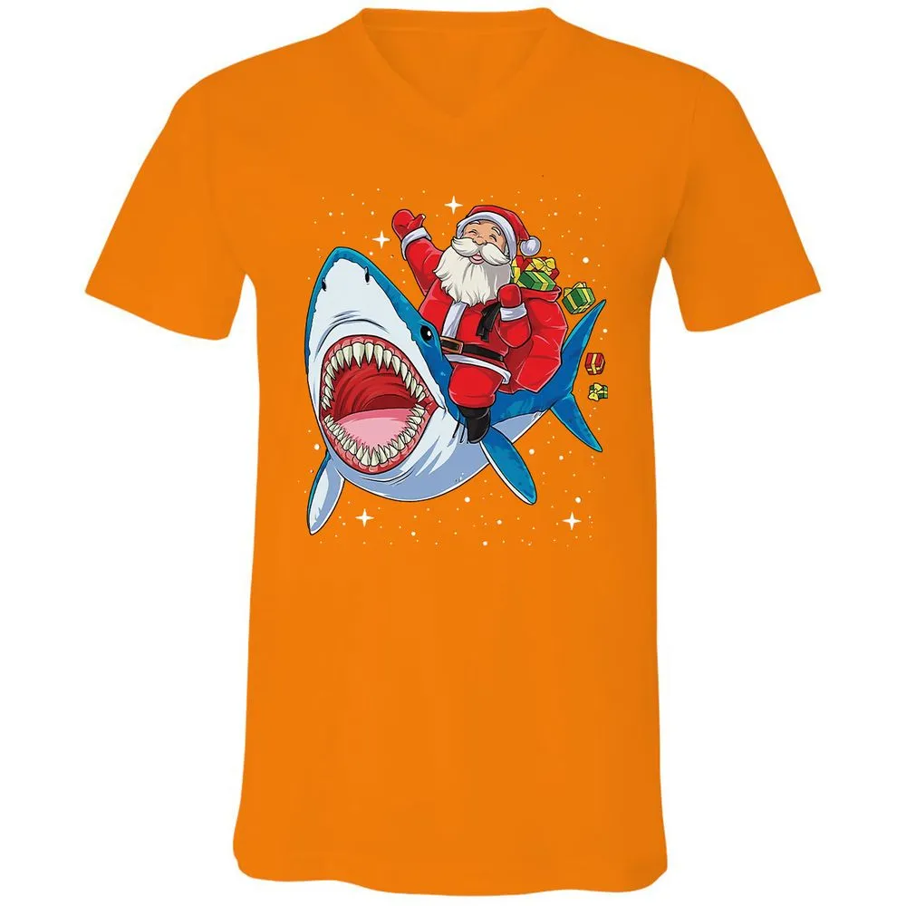 Unisex V-Neck T-Shirt - QE6P68LP - Orange - 11