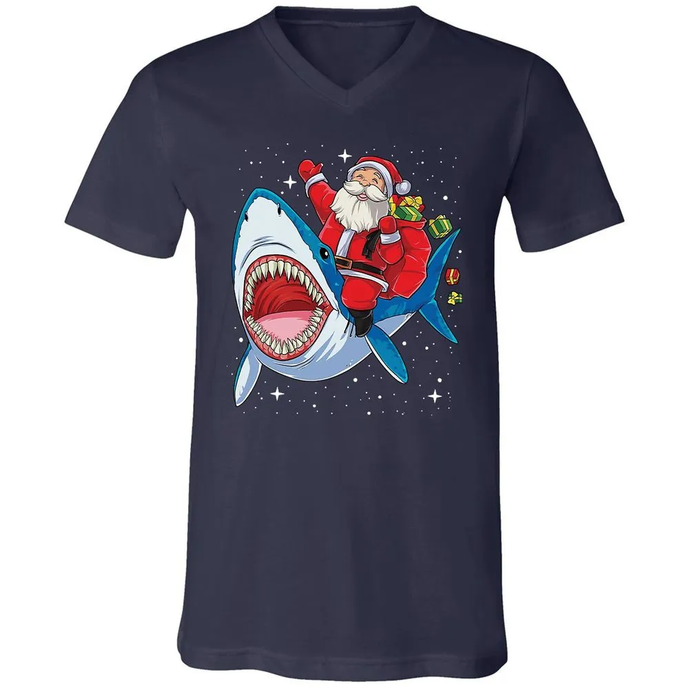 Unisex V-Neck T-Shirt - QE6P68LP - Navy - 2