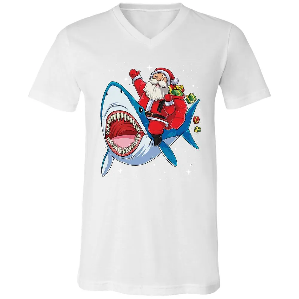 Unisex V-Neck T-Shirt - QE6P68LP - White - 5