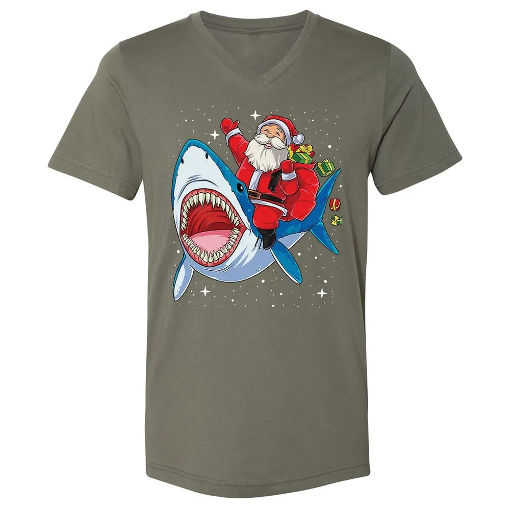 Unisex V-Neck T-Shirt - QE6P68LP - Military Green - 10