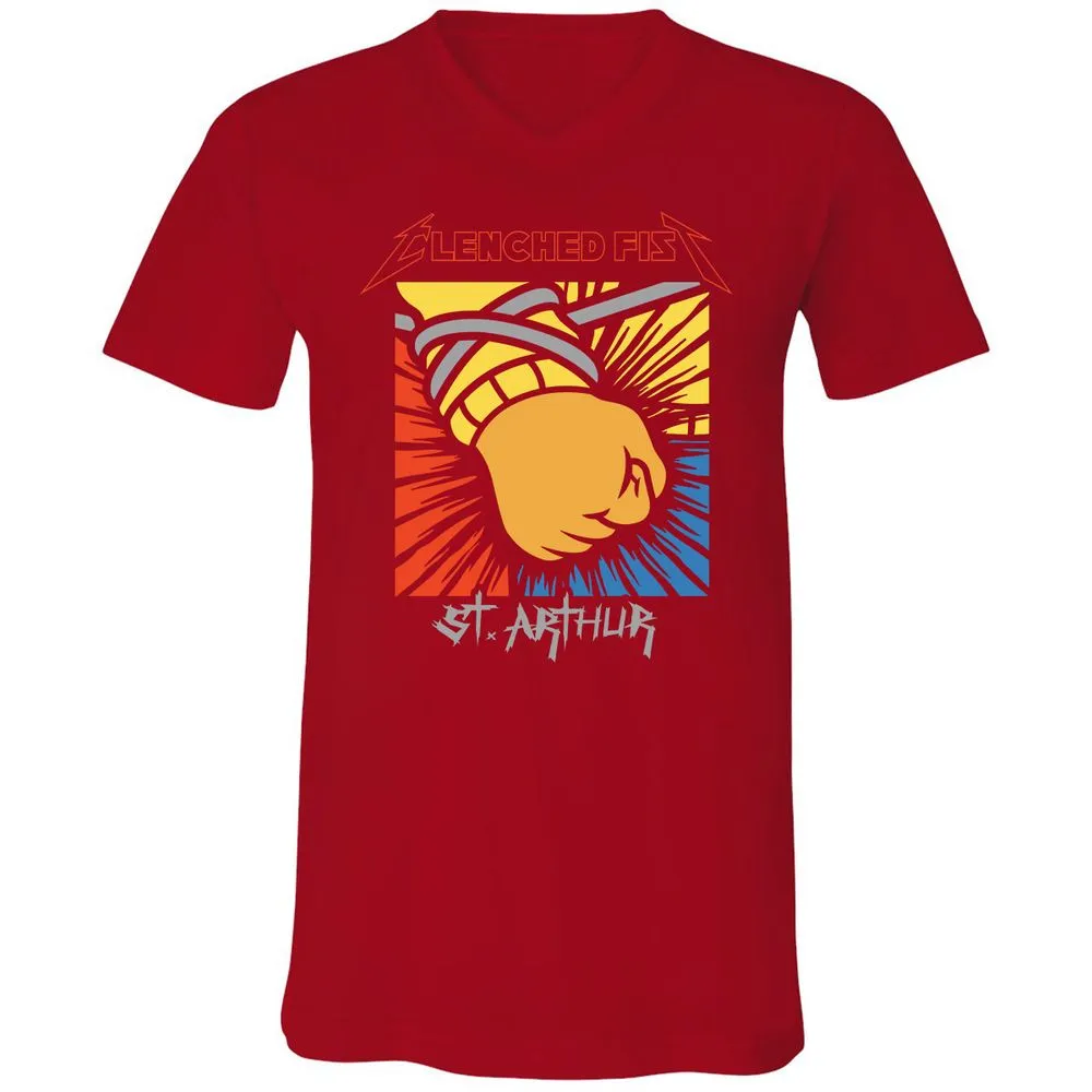 Unisex V-Neck T-Shirt - 697Y12L8 - Red - 3